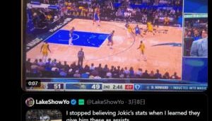 感觉不公平？湖媒晒老詹传球不算助攻吐槽此前约基奇助攻数据